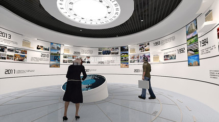 融合智慧与互动 教育企业多媒体展厅的舞台式设计新思路